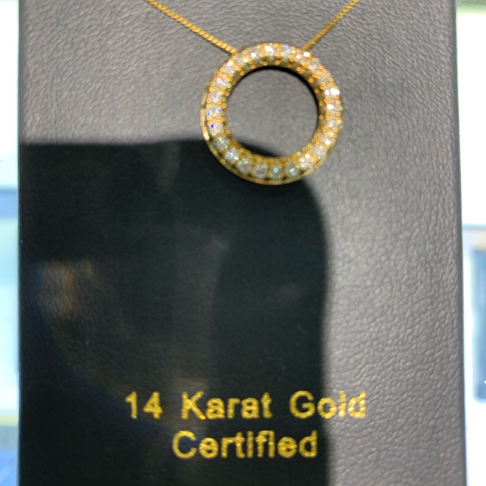 14k certified circle necklace